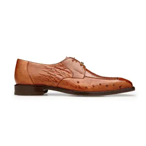 Belvedere Bolero in Antique Almond Genuine Ostrich Leg and Quill Oxfords