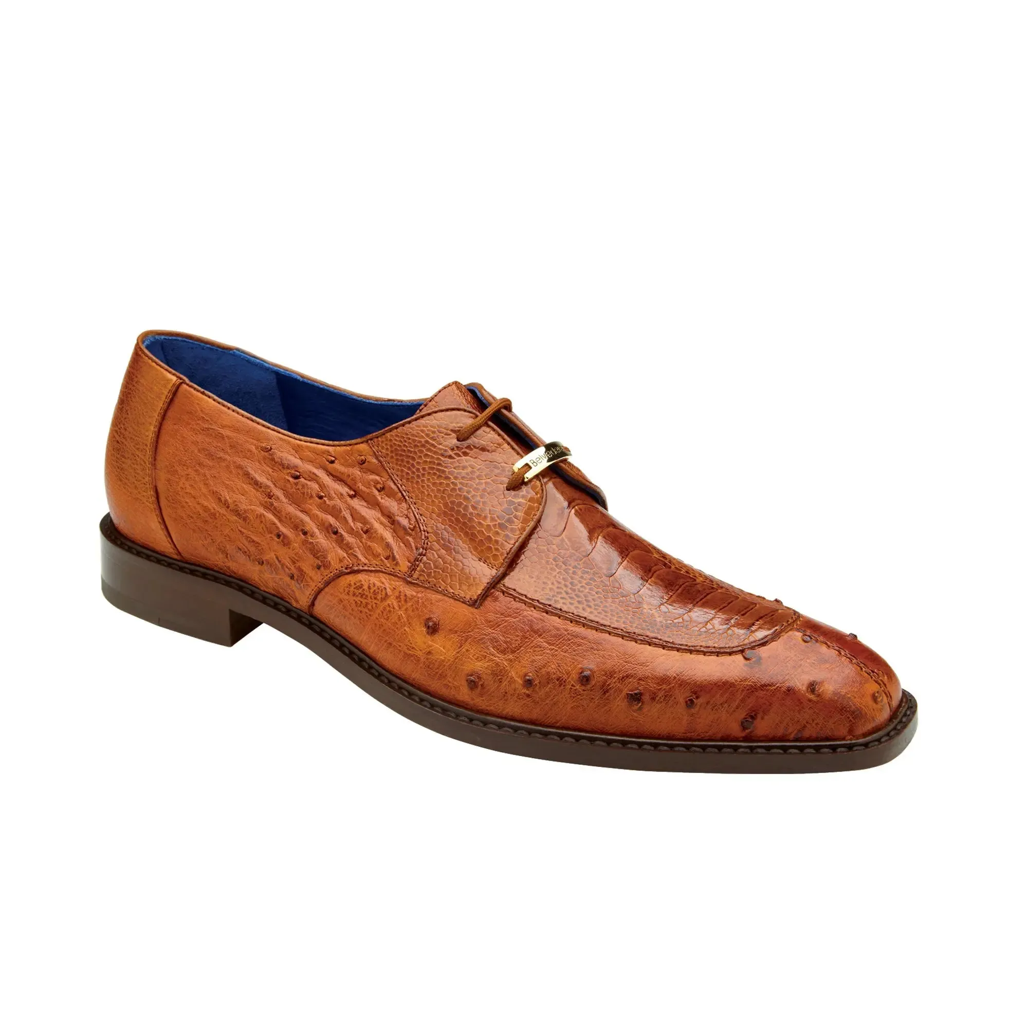 Belvedere Bolero in Antique Almond Genuine Ostrich Leg and Quill Oxfords