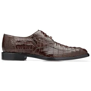 Belvedere Chapo in Brown Caiman Alligator Oxfords