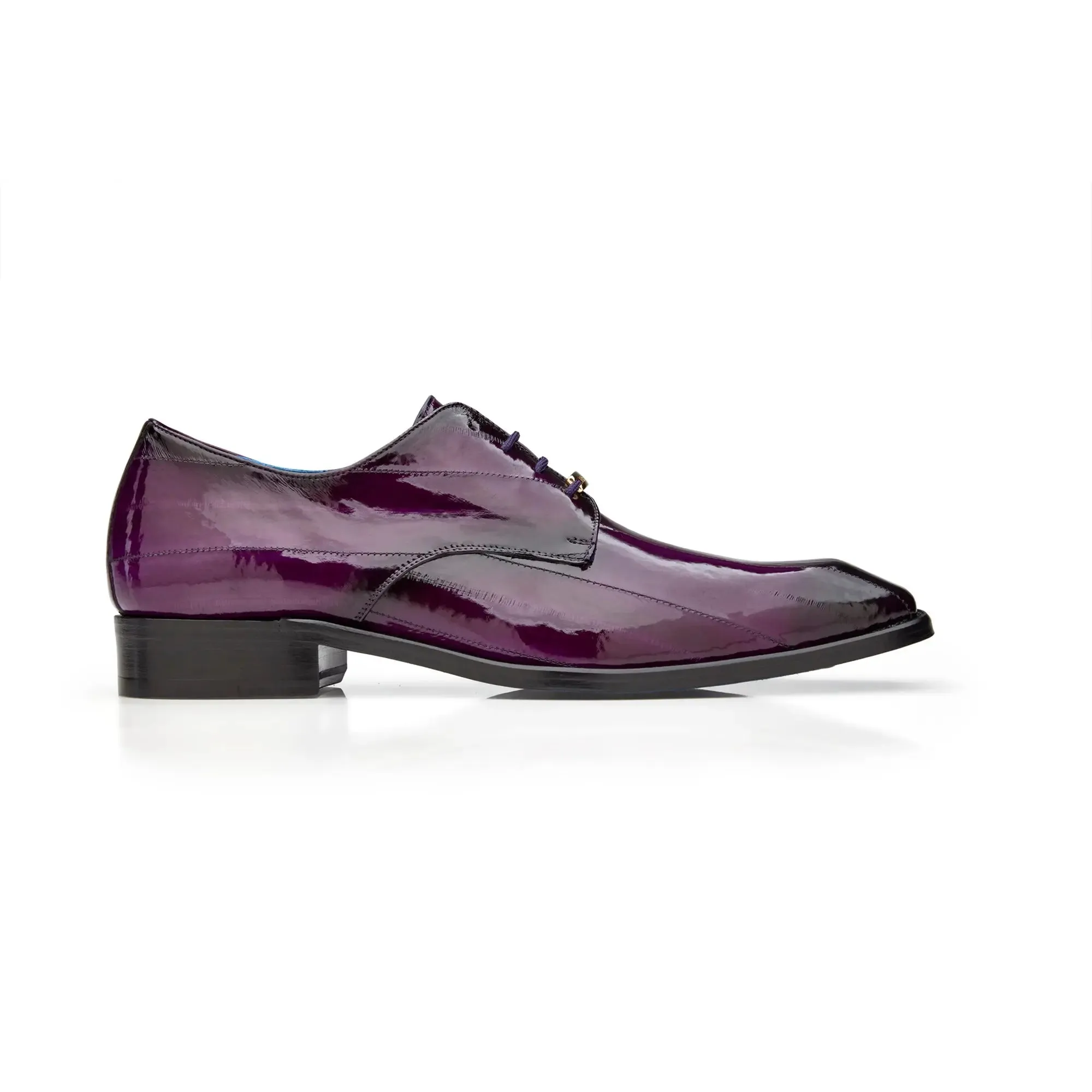 Belvedere Italo in Antique Purple Genuine Hand-Painted Eel Oxfords