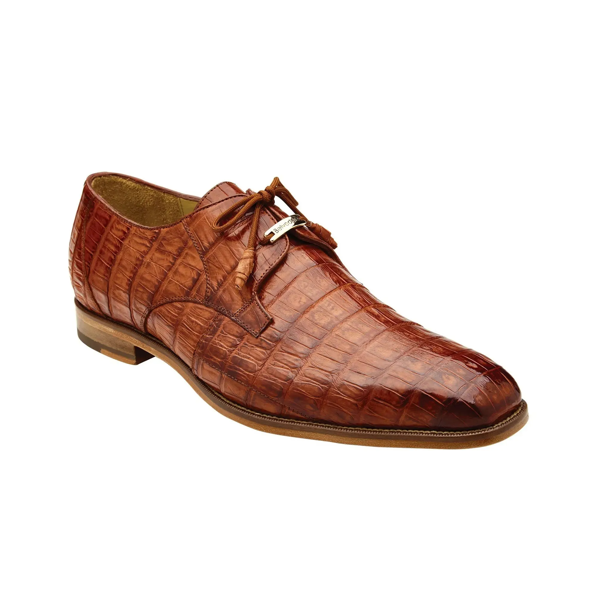 Belvedere Umberto in Antique Sport Genuine Caiman Crocodile Oxfords