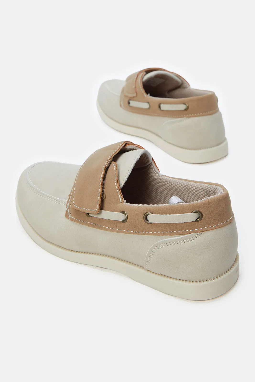 Boys Beige Loafers