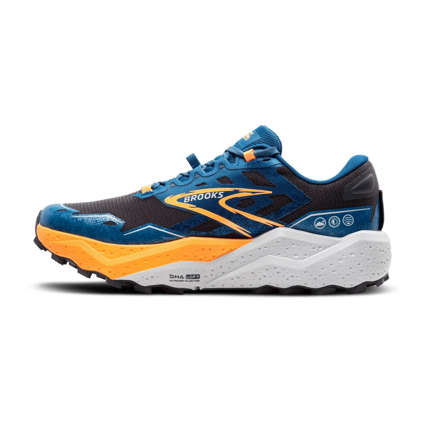 Brooks Caldera 7 | Ebony / Blue Sapphire / Orange | Mens