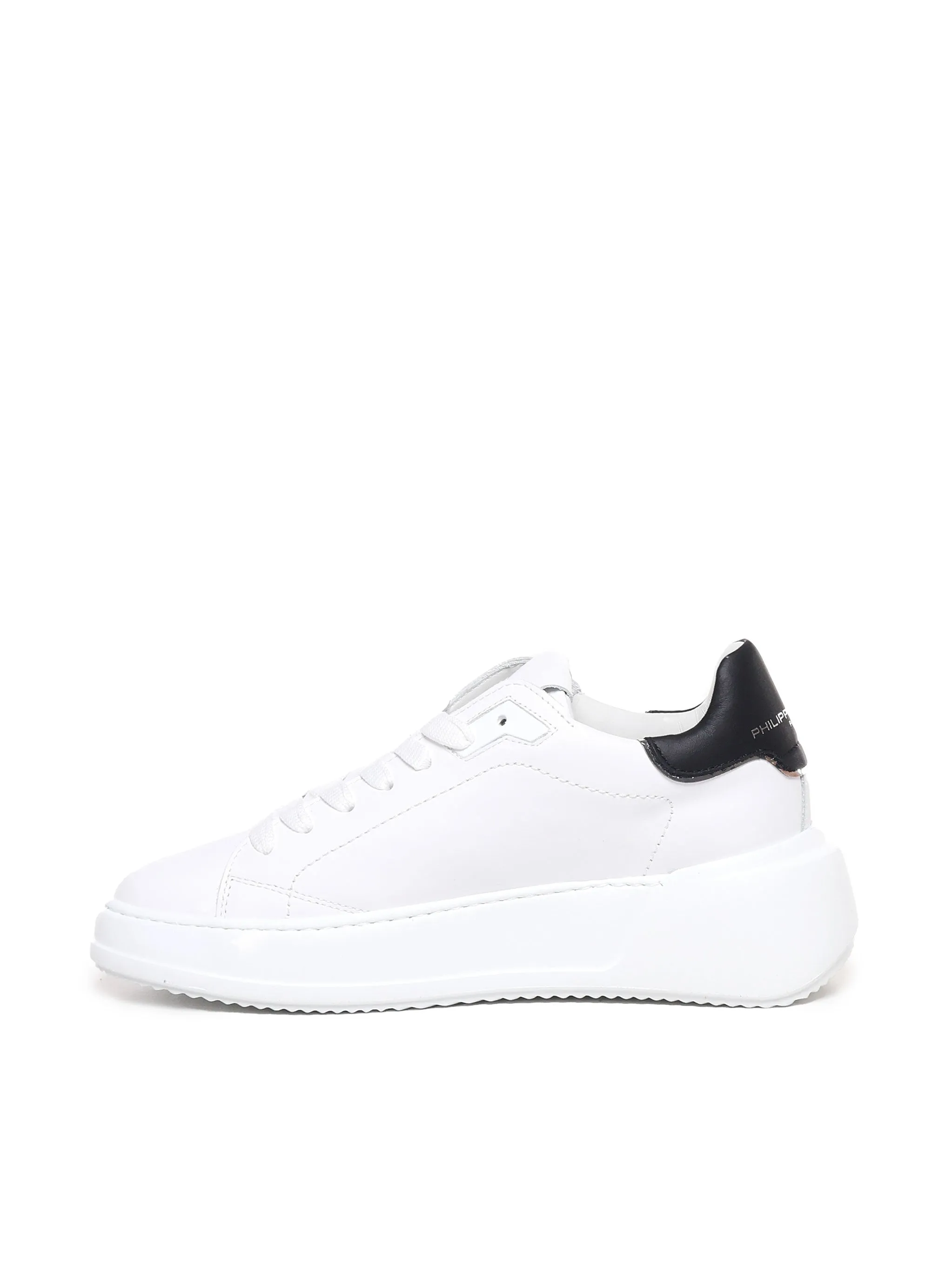 Calfskin Sneakers with Contrasting Heel