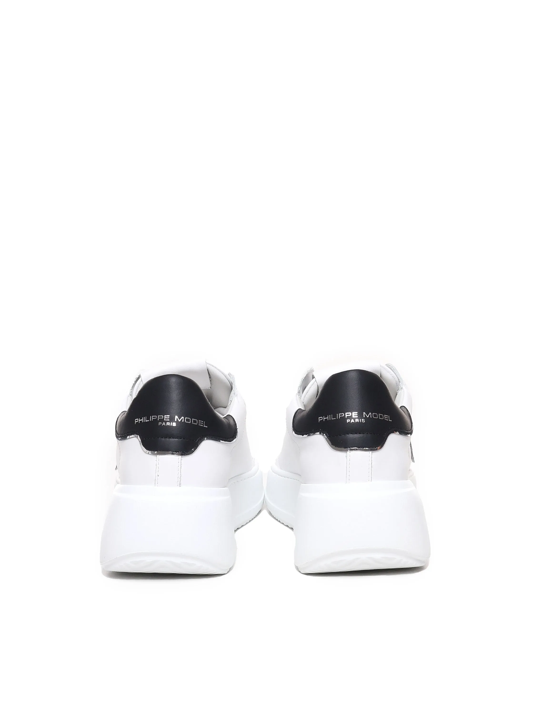 Calfskin Sneakers with Contrasting Heel