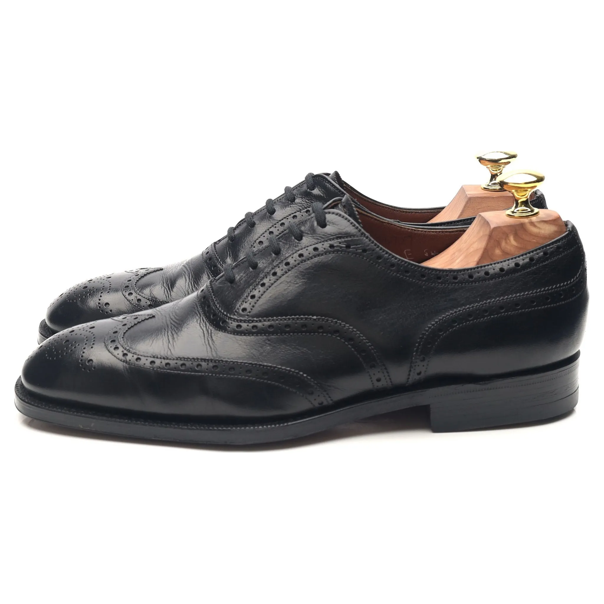 'Chalfont' Black Leather Brogues UK 7 E