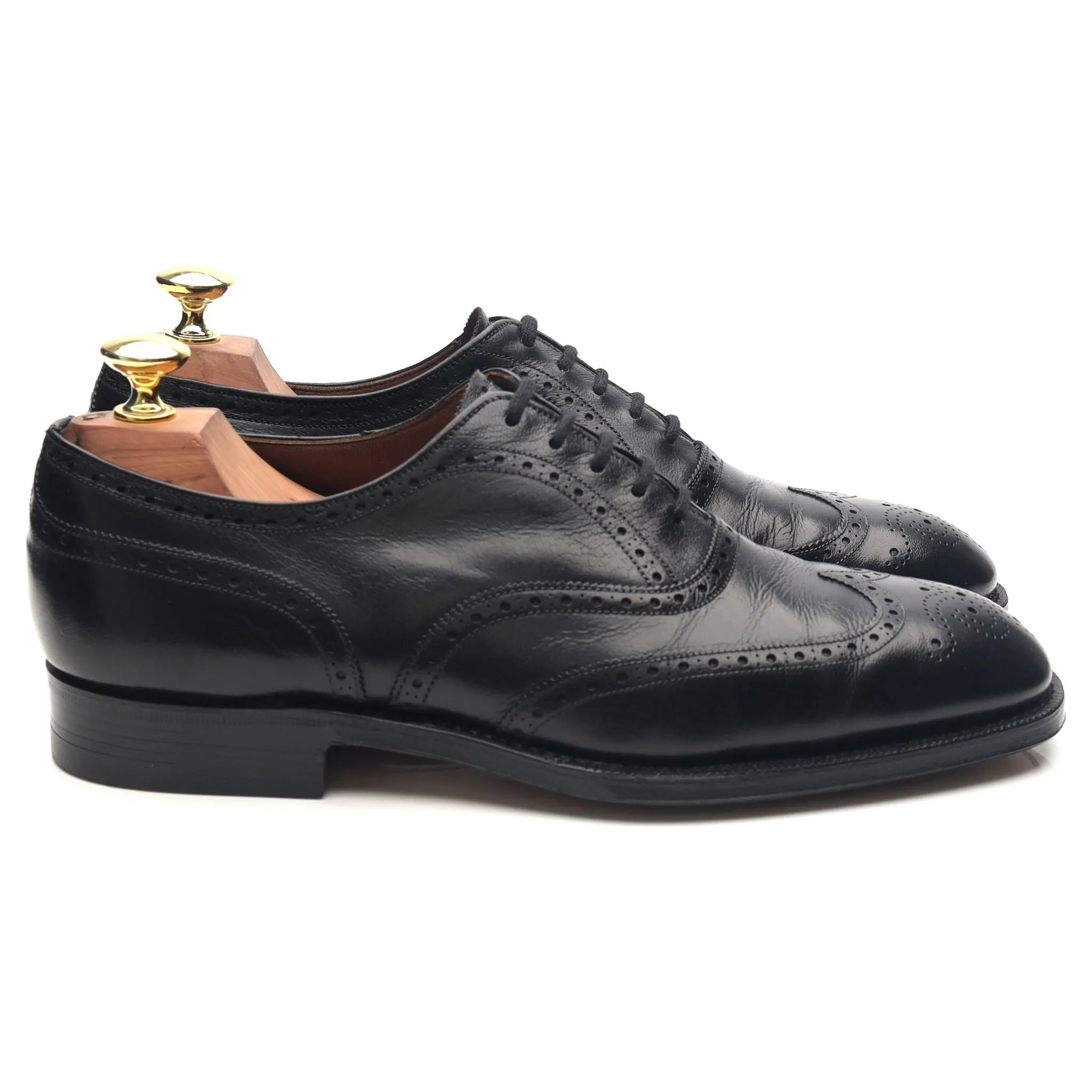 'Chalfont' Black Leather Brogues UK 7 E