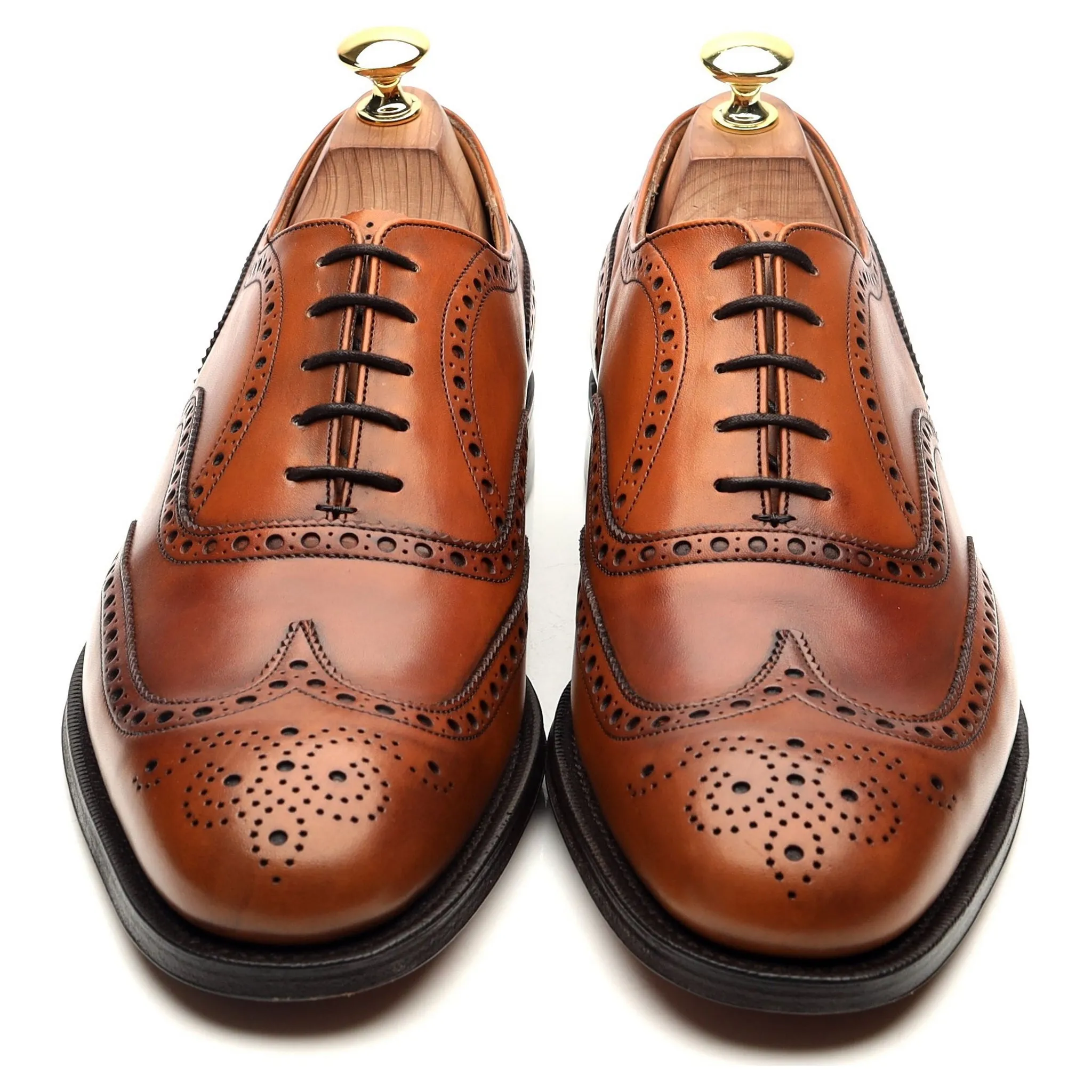 'Chetwynd' Tan Brown Leather Brogues UK 8 F