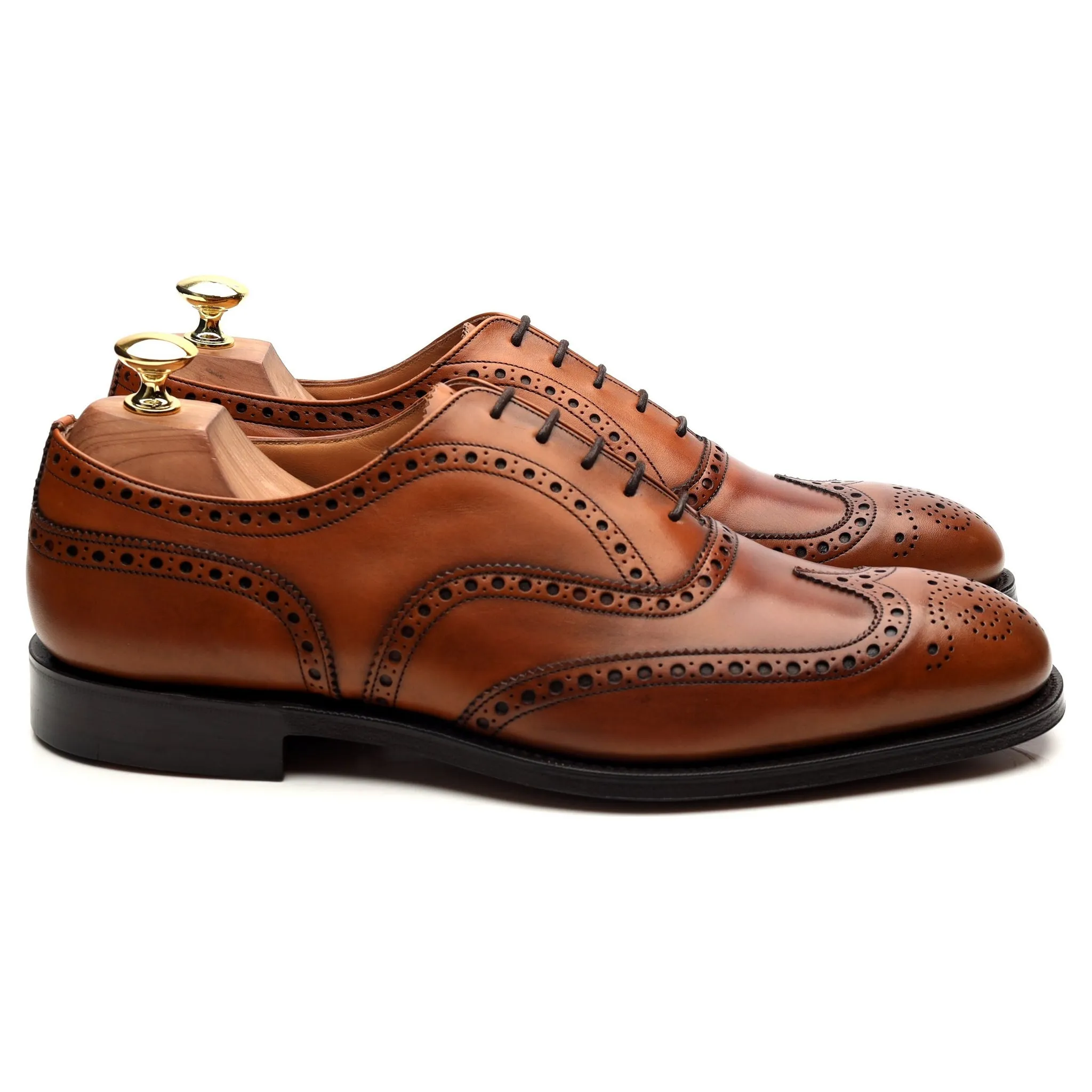 'Chetwynd' Tan Brown Leather Brogues UK 8 F