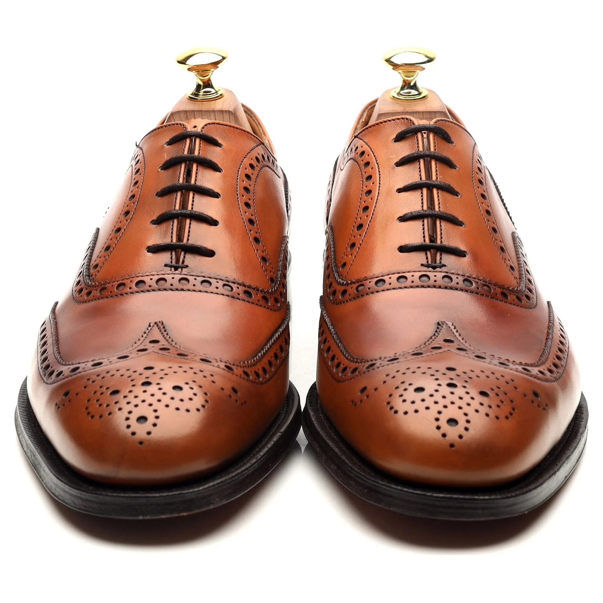 'Chetwynd' Tan Brown Leather Brogues UK 8 F