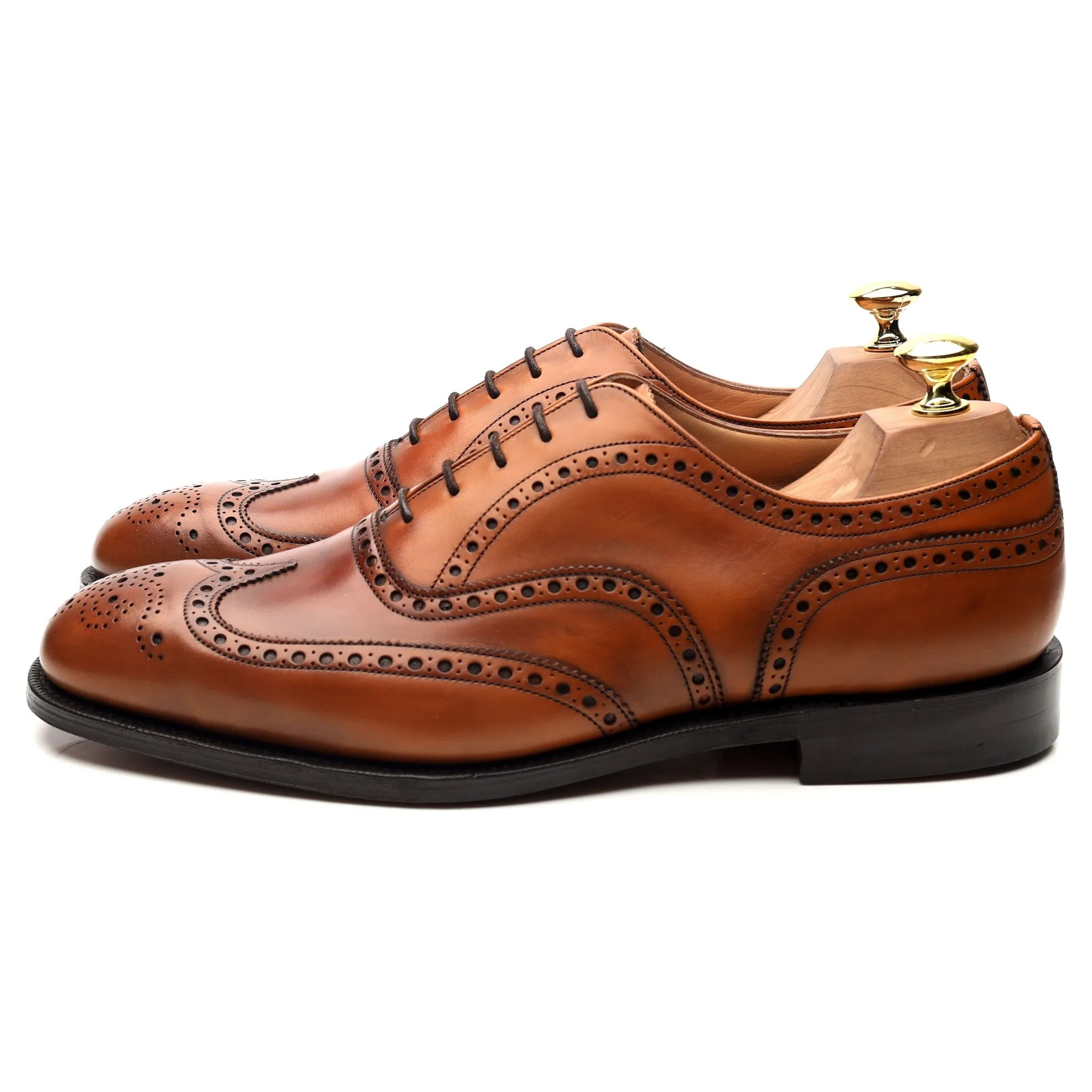 'Chetwynd' Tan Brown Leather Brogues UK 8 F