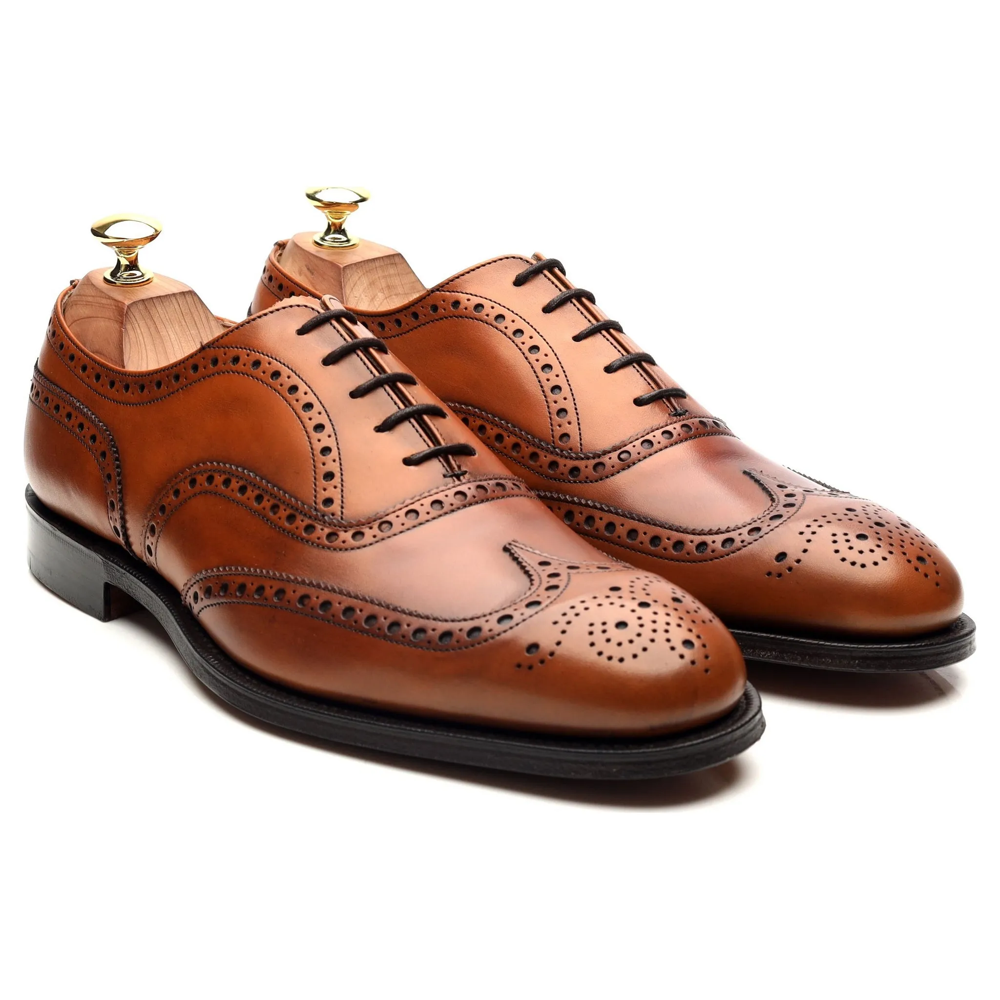 'Chetwynd' Tan Brown Leather Brogues UK 8 F