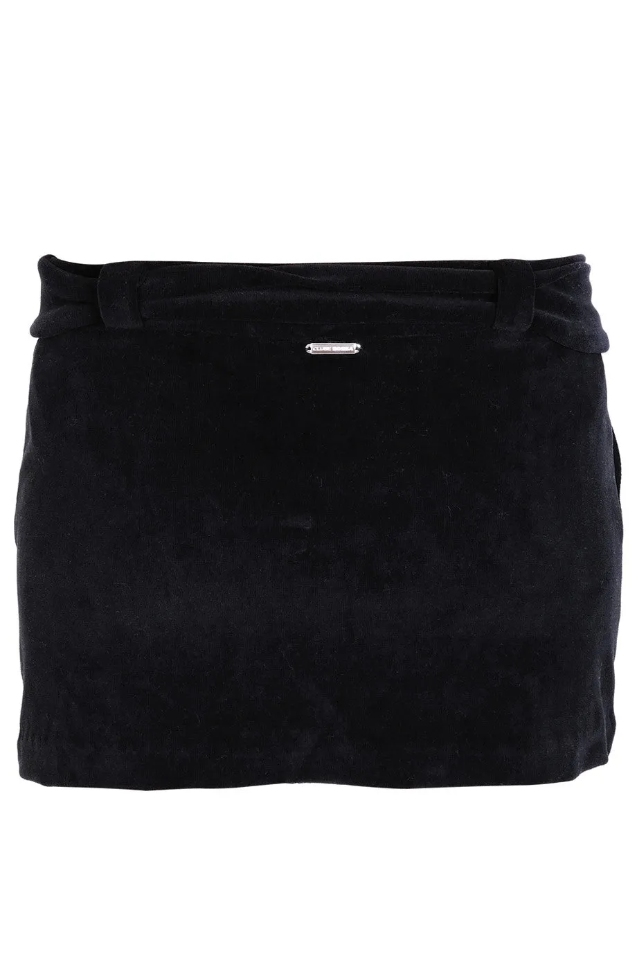 CLUBE BOSSA VELOUR Short Black Skirt