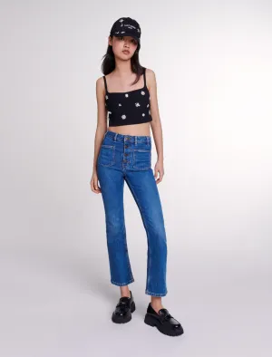 Diamanté crop top