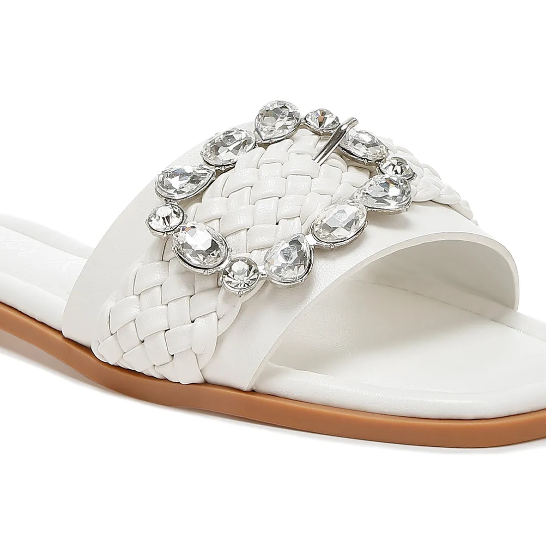 Diamante Flat Sandals