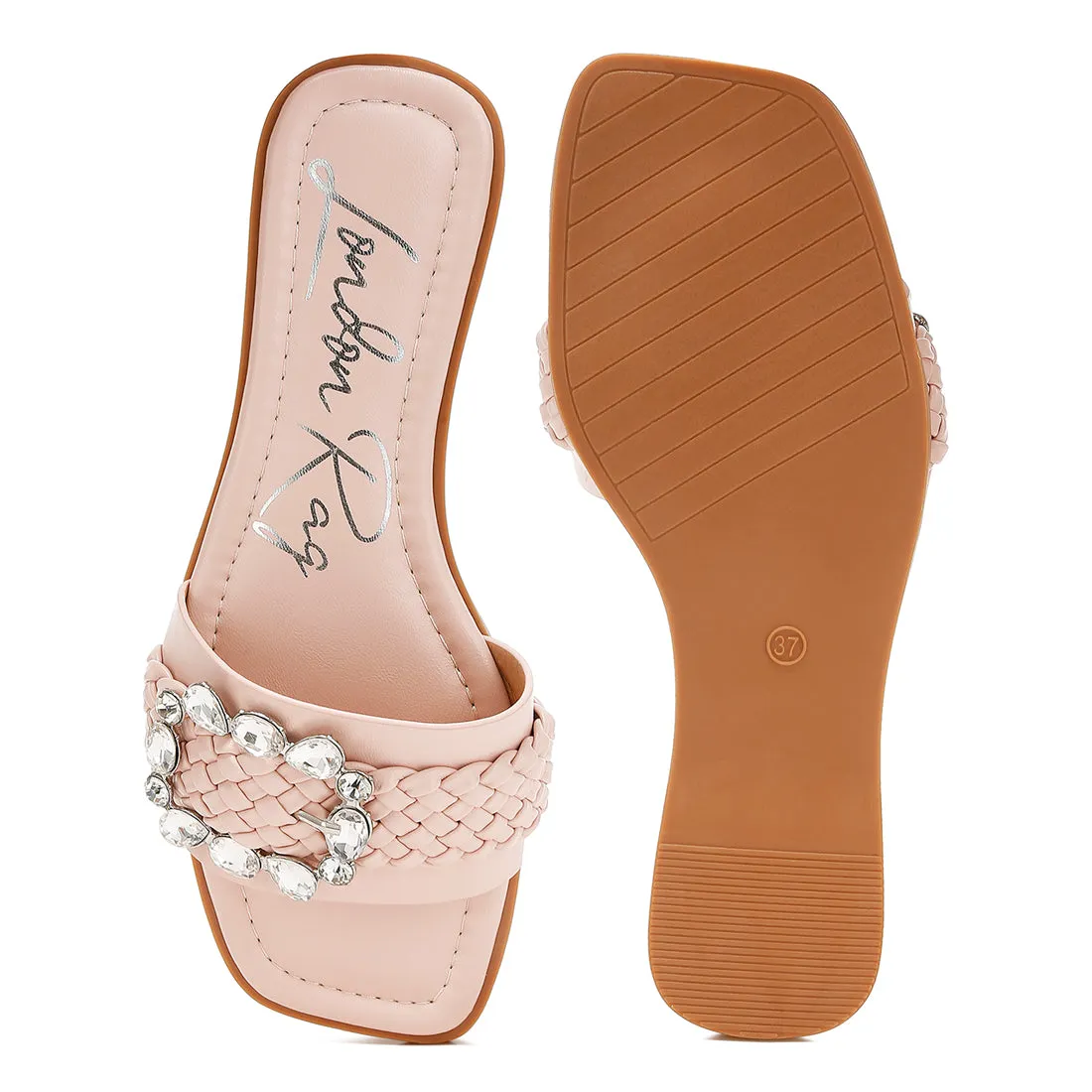 Diamante Flat Sandals