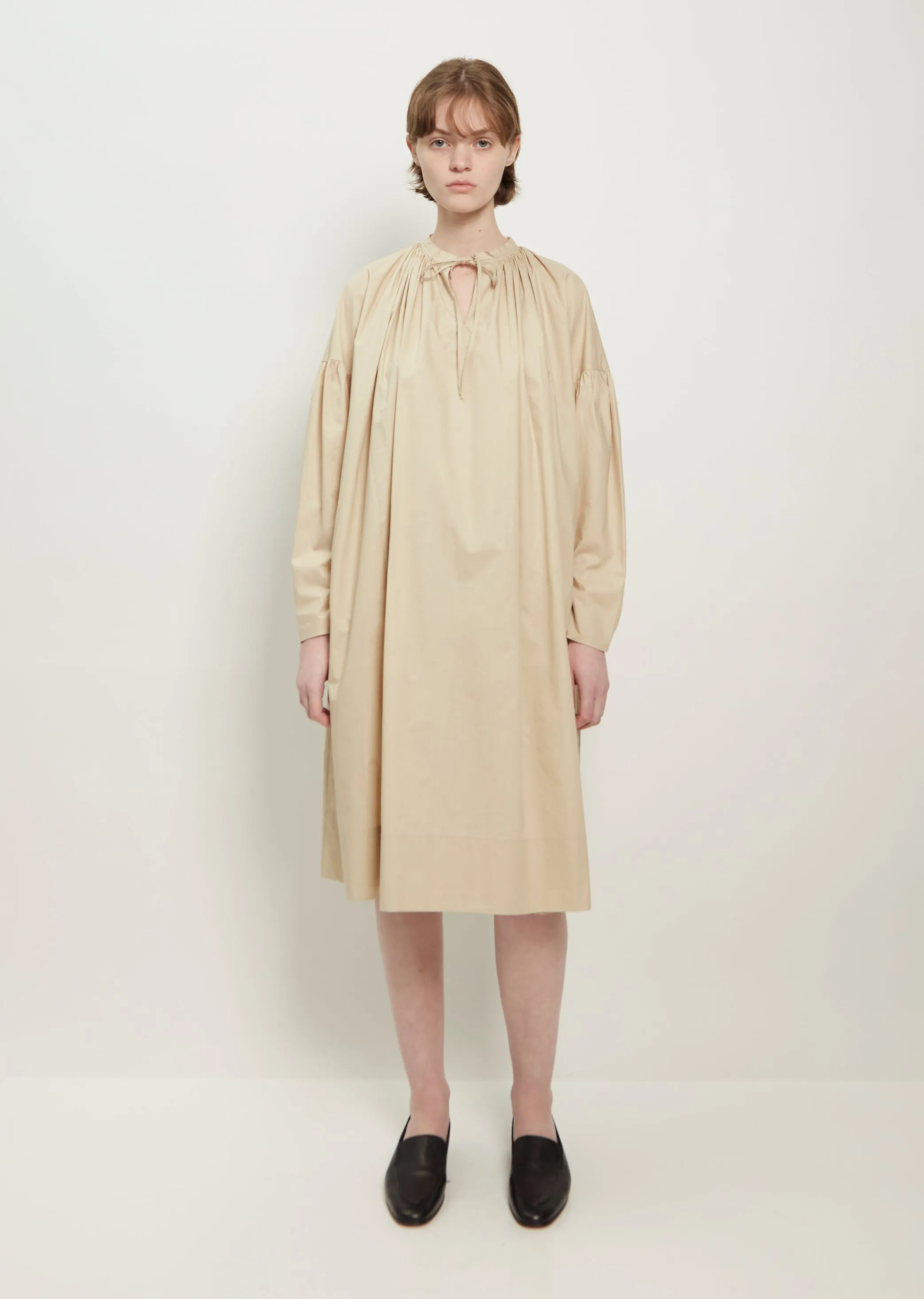 Flora Cotton Linen Plain Dress