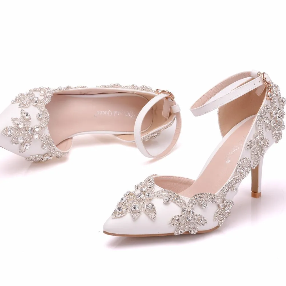 Heel Pointed Rhinestone Sandals Wedding Shoes