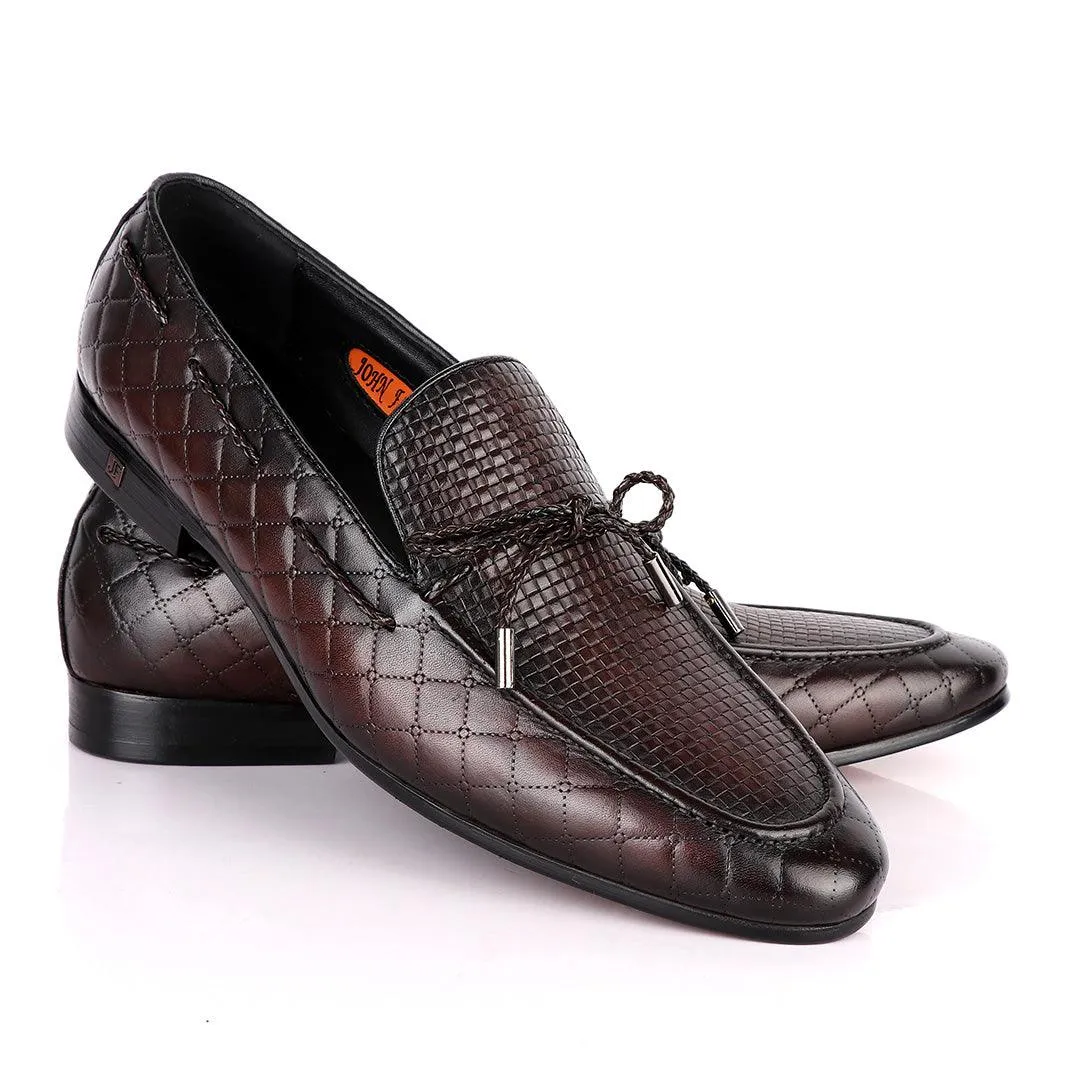 John Foster Classic Coffee Leather Formal Shoe