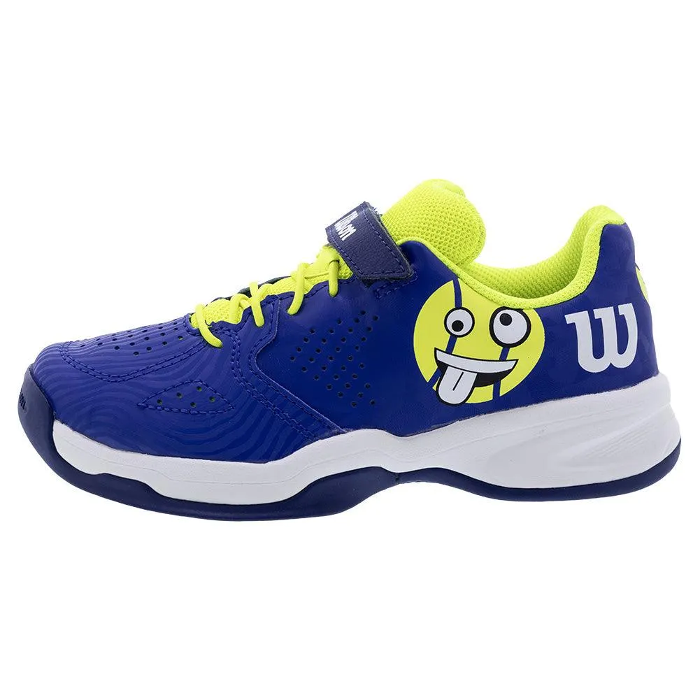 Juniors` Kaos Emo Tennis Shoes Bluing and Safety Yellow