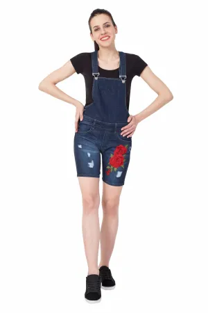 KROSSSTITCH Denim Capri Dungarees For Women & Girls