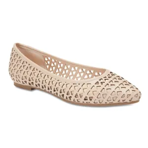 Liberty Flat in Nude Leather