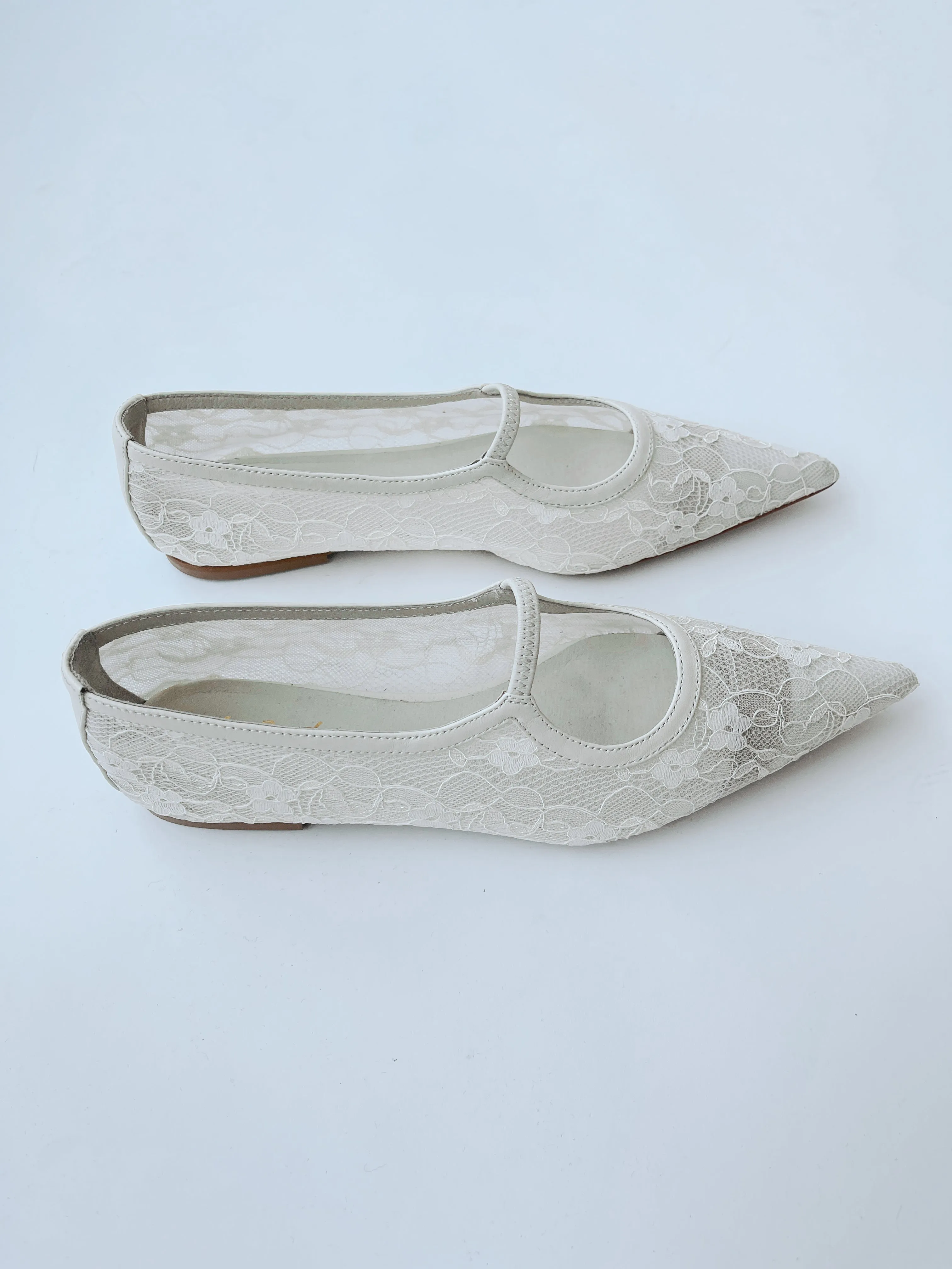 Matisse: Fleur Flat in Ivory Lace