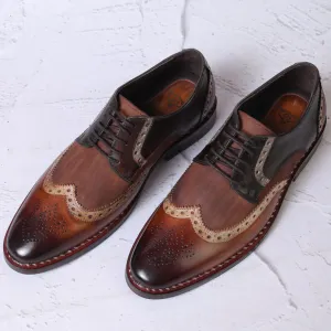 Matt Brown Designer Oxfords In Brown