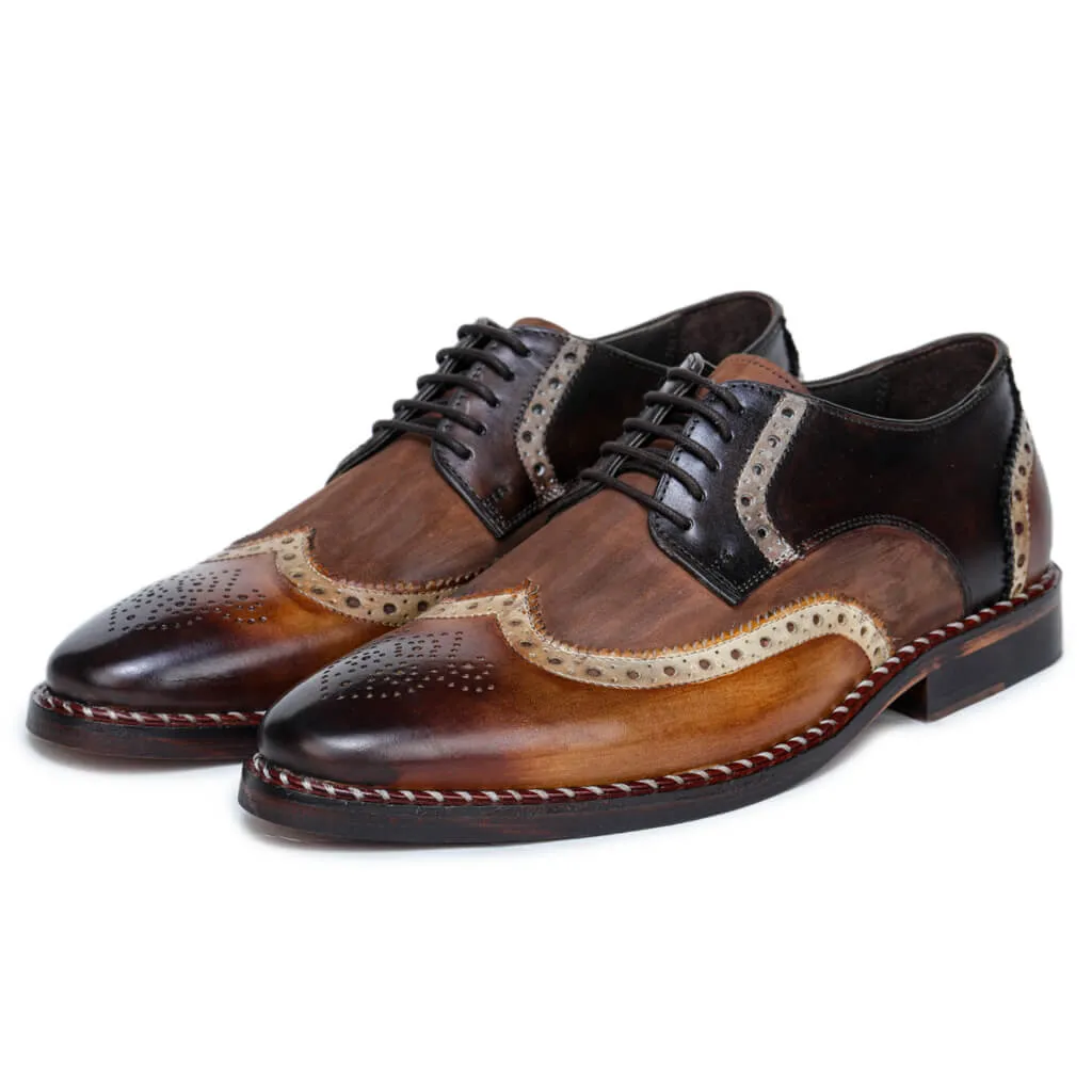 Matt Brown Designer Oxfords In Brown