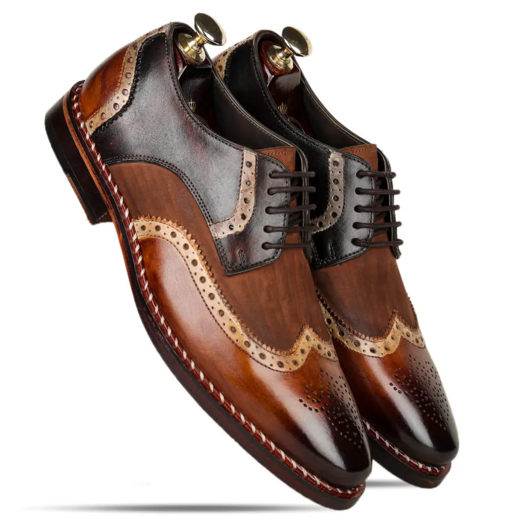 Matt Brown Designer Oxfords In Brown