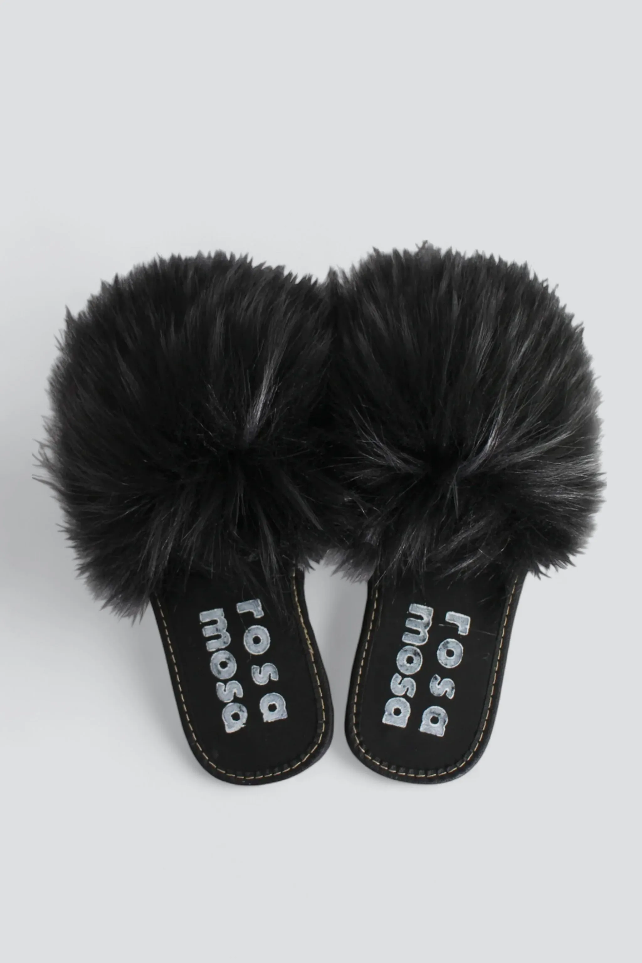 Nero Faux Fur Slippers