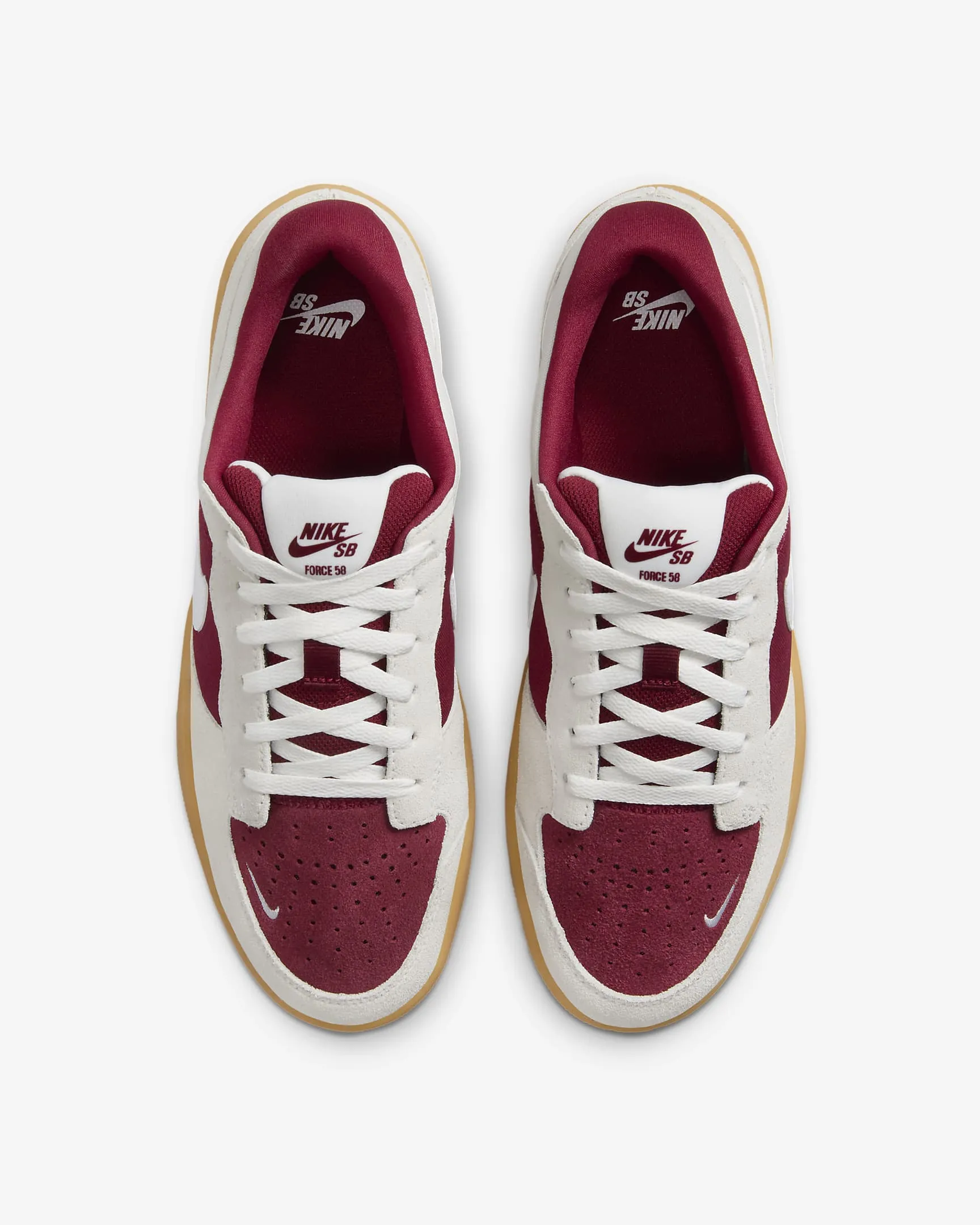 Nike SB Force 58 - Team Red/Summit White/Gum Light Brown/White