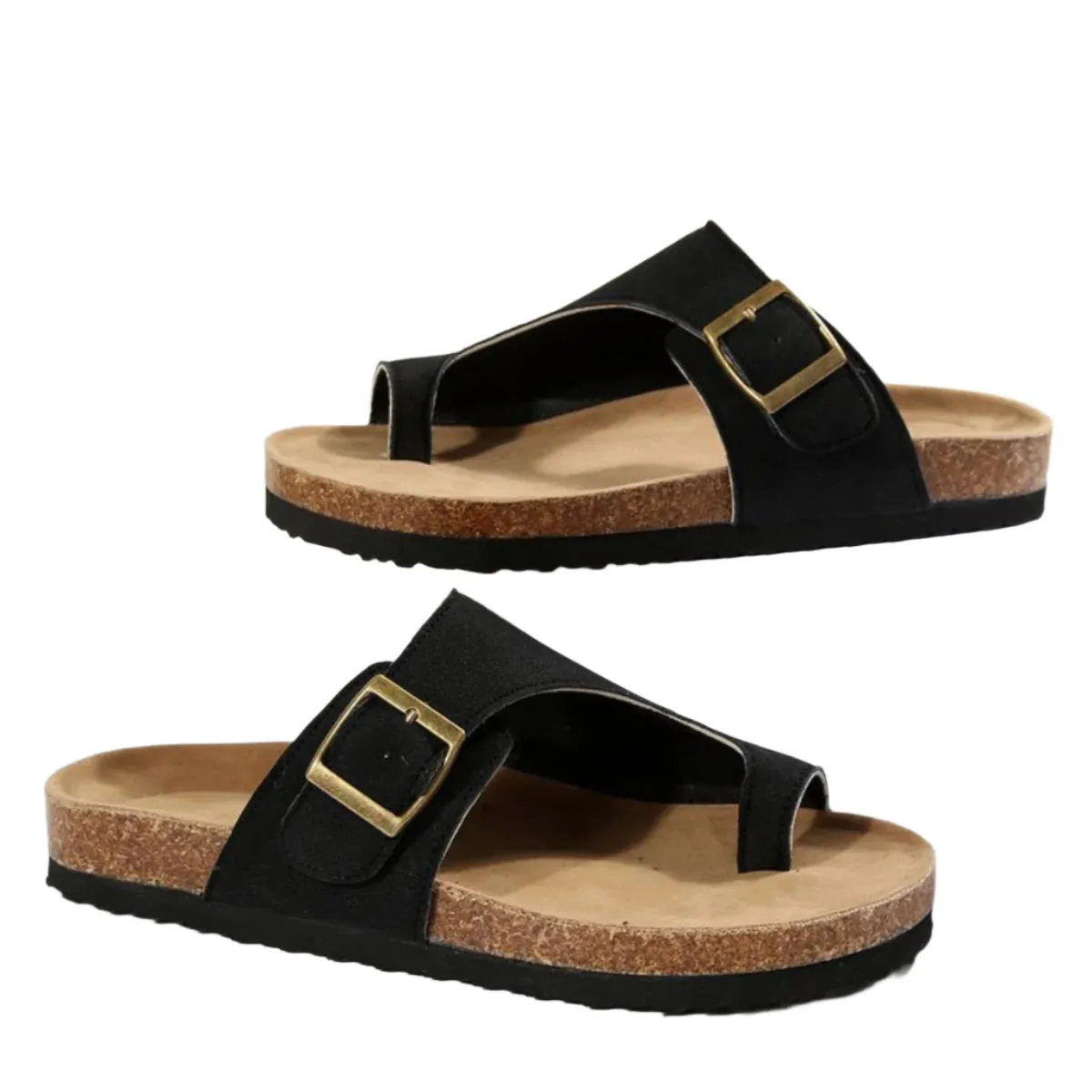 Open Toe Buckle Sandals