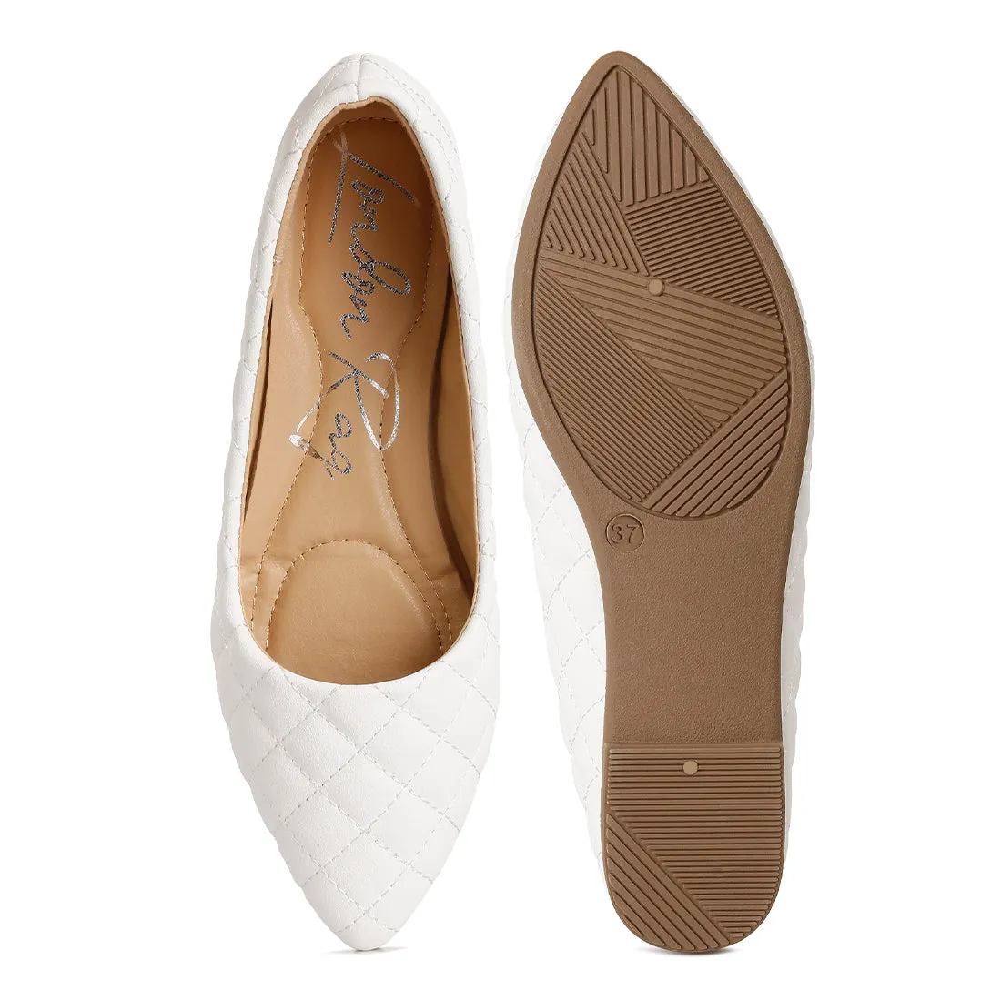 Quilted Detail Ballet Flats