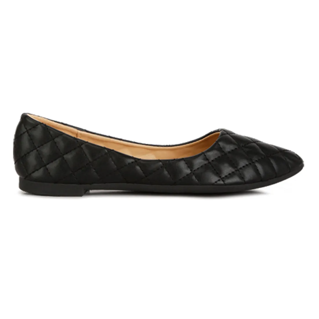 Quilted Detail Ballet Flats