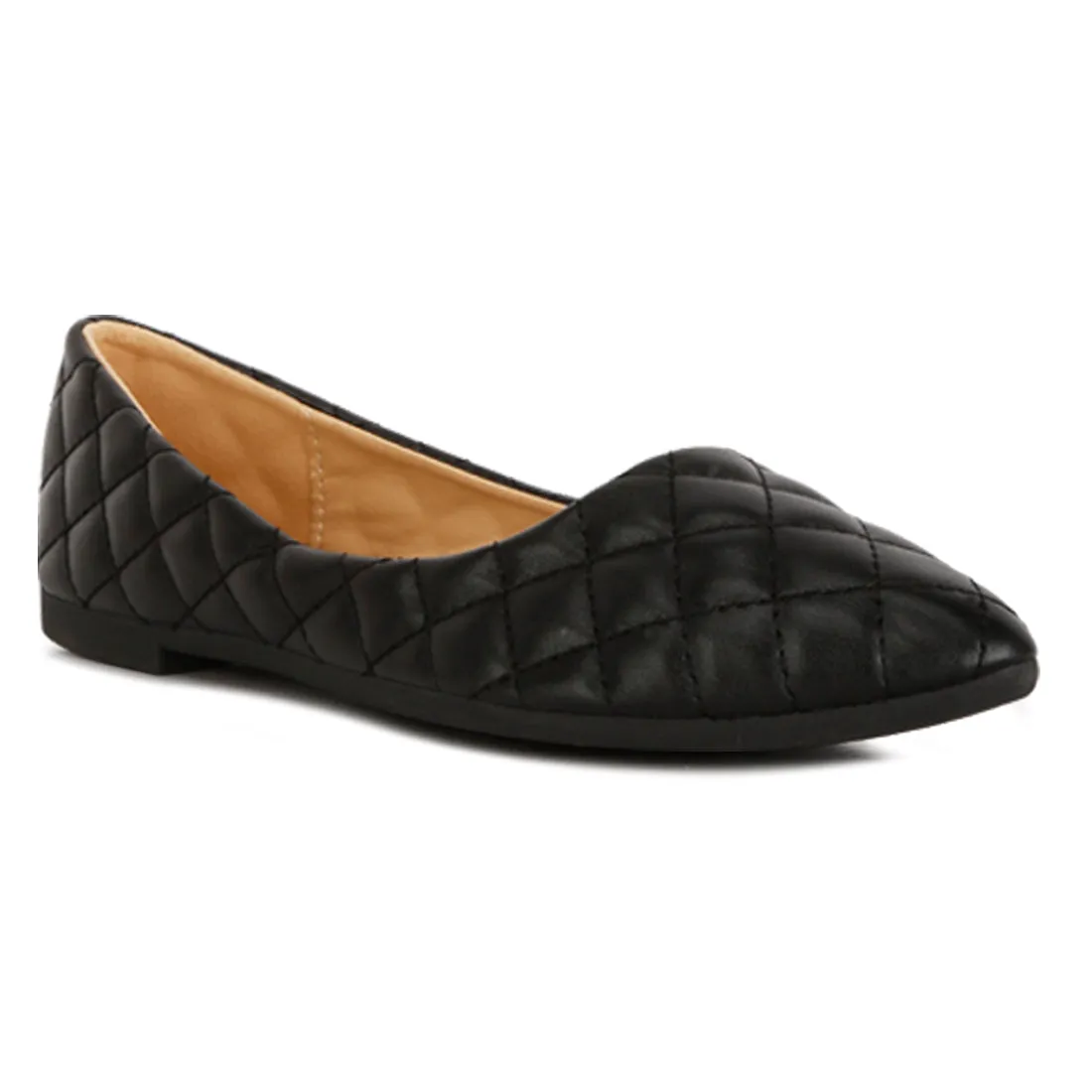 Quilted Detail Ballet Flats