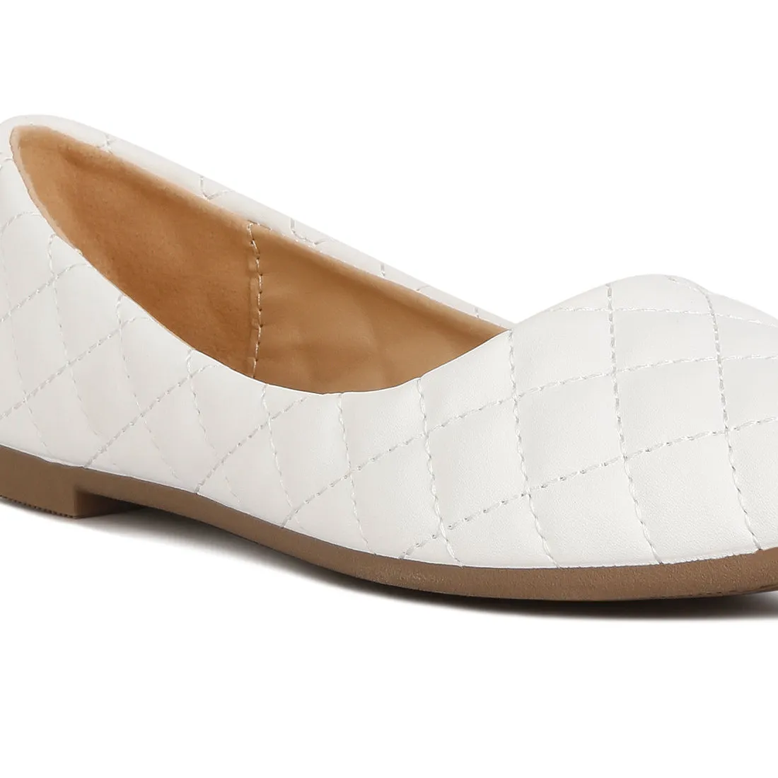 Quilted Detail Ballet Flats