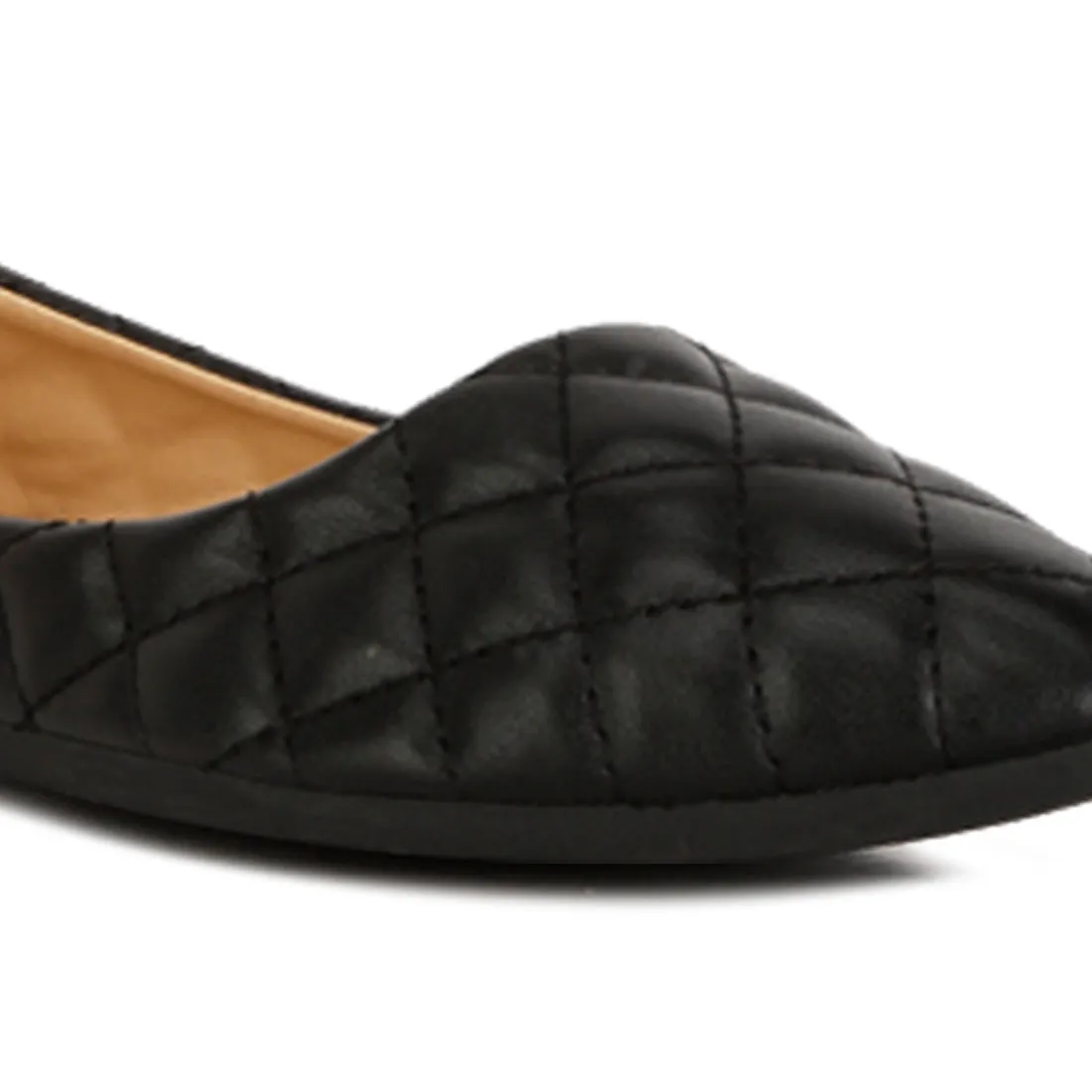 Quilted Detail Ballet Flats