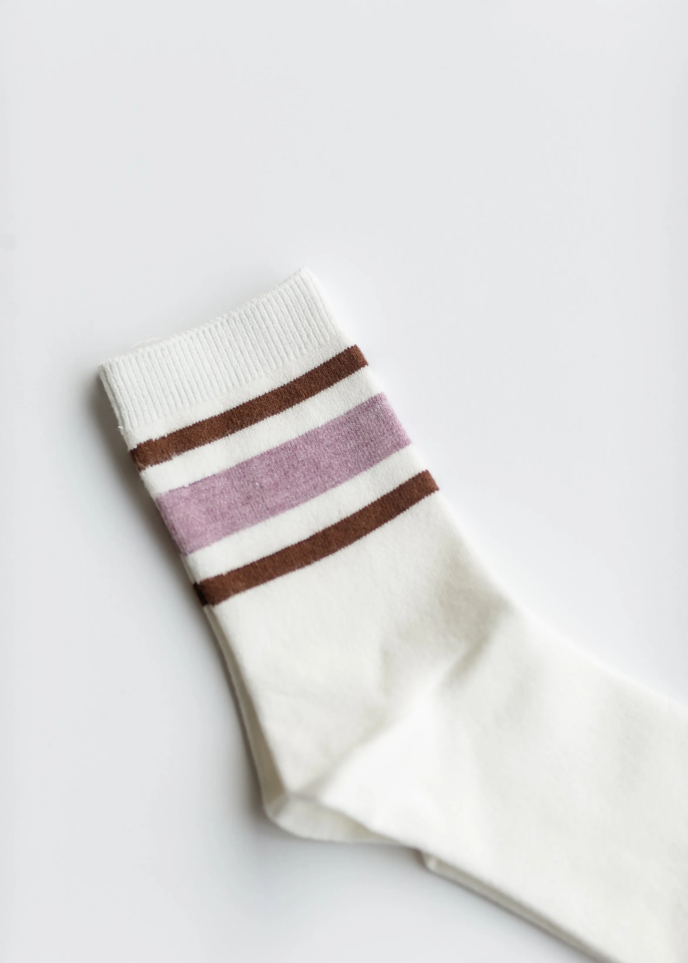 Retro Stripe Style Crew Socks