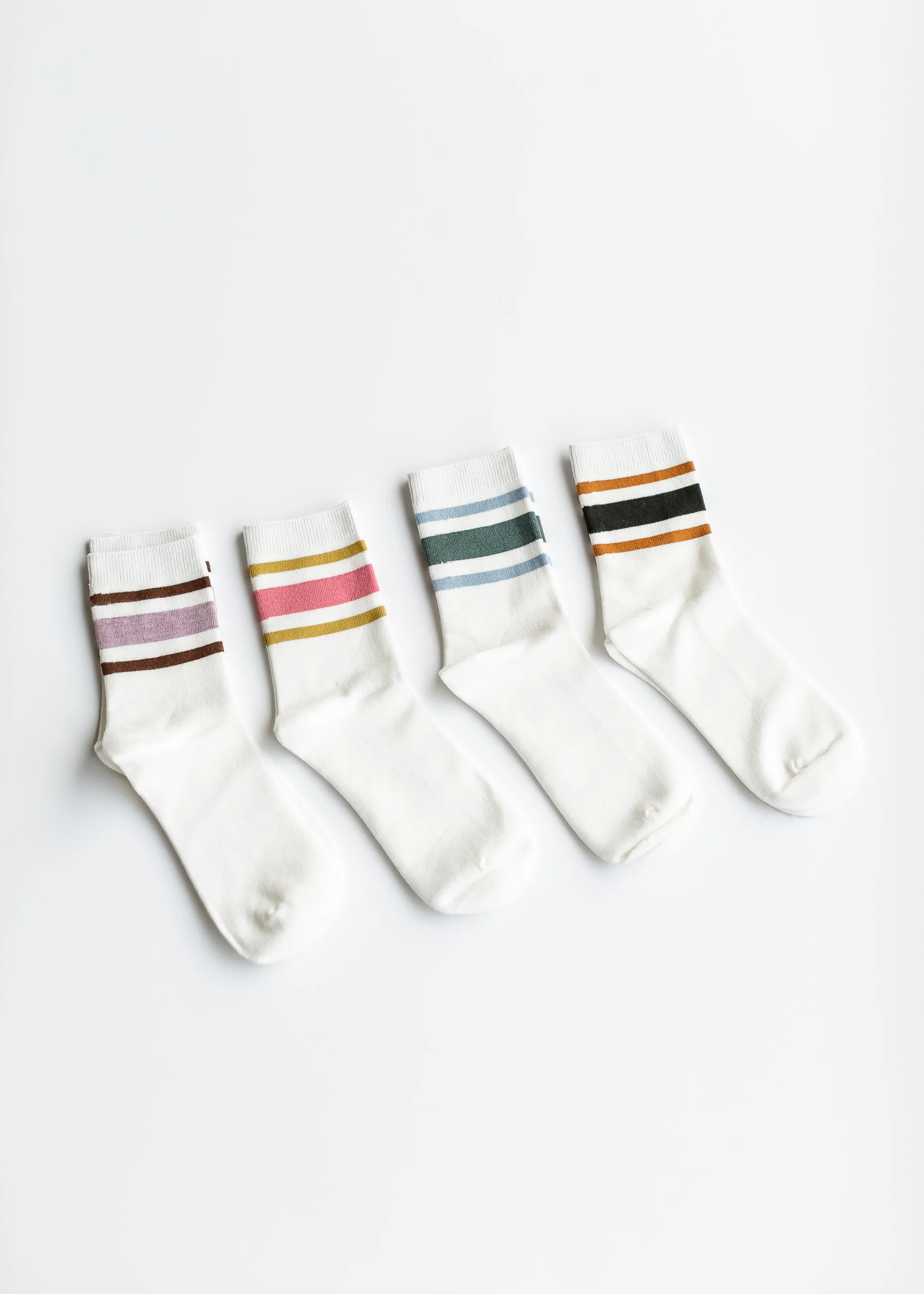 Retro Stripe Style Crew Socks