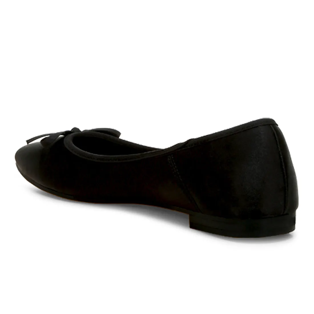 Satin Bow Embellished Ballerinas