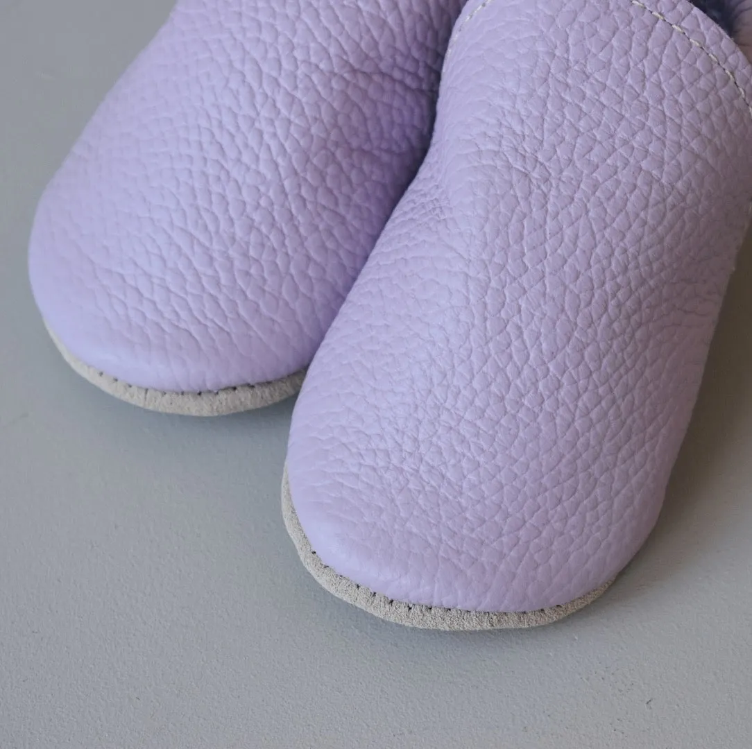 SIZE 1 (4") Leather Loafers - lavender 006