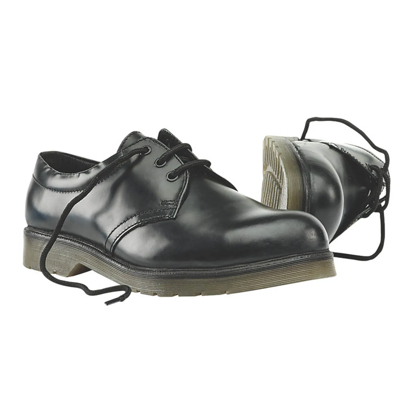 Sterling Steel Safety Shoes Mens Wide Fit Black Leather Steel Toe Cap Size 10