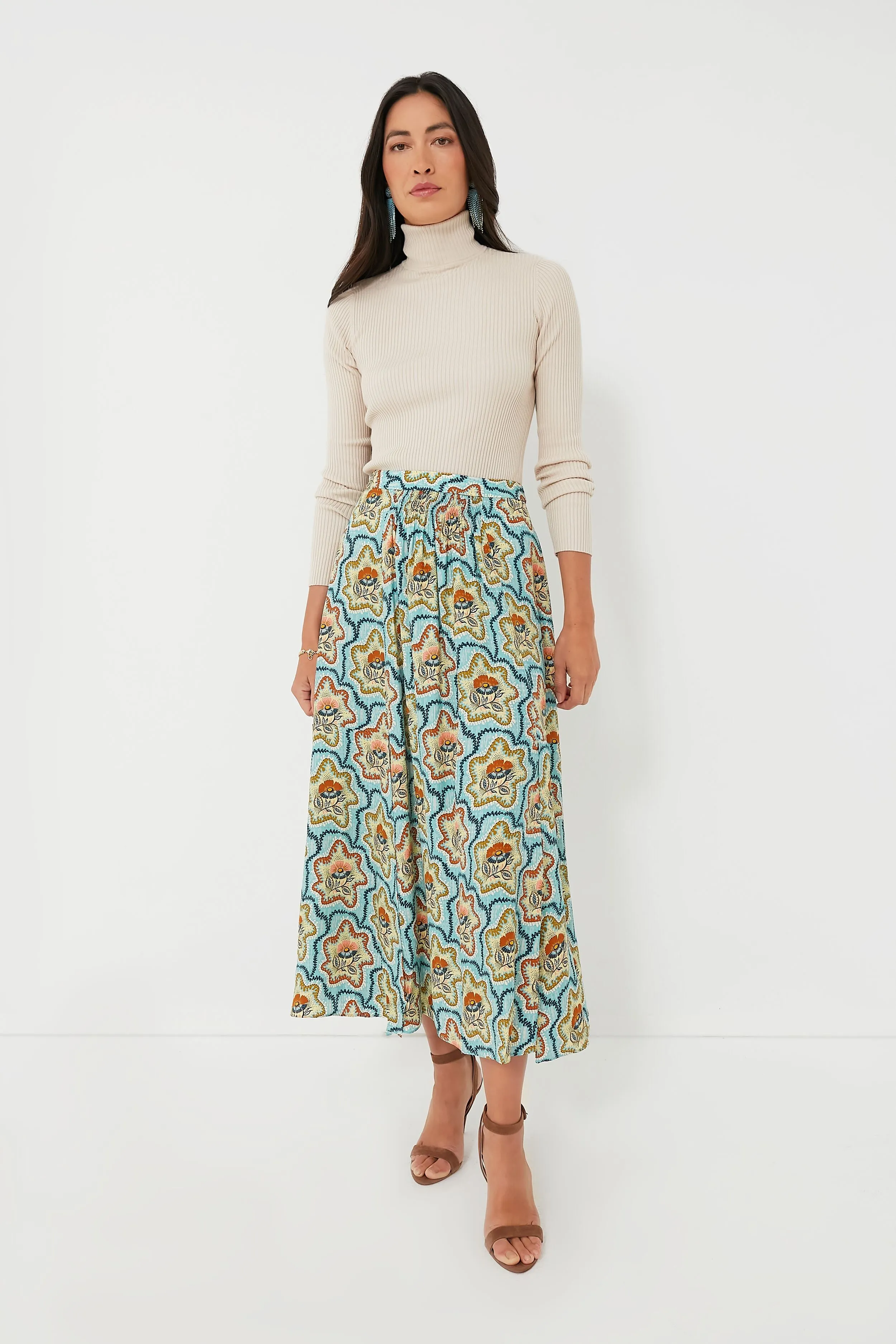 Tea Time Flower Tucker Skirt