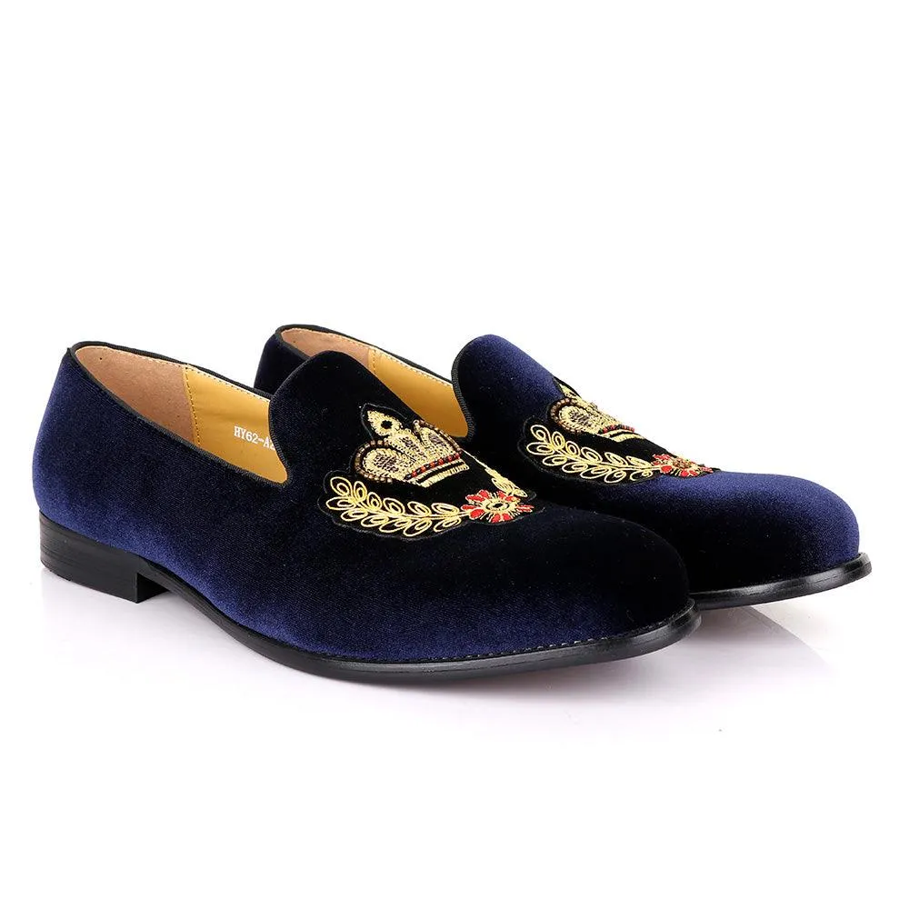 Terry Taylors Exotic Suede Crown Gold Shoe