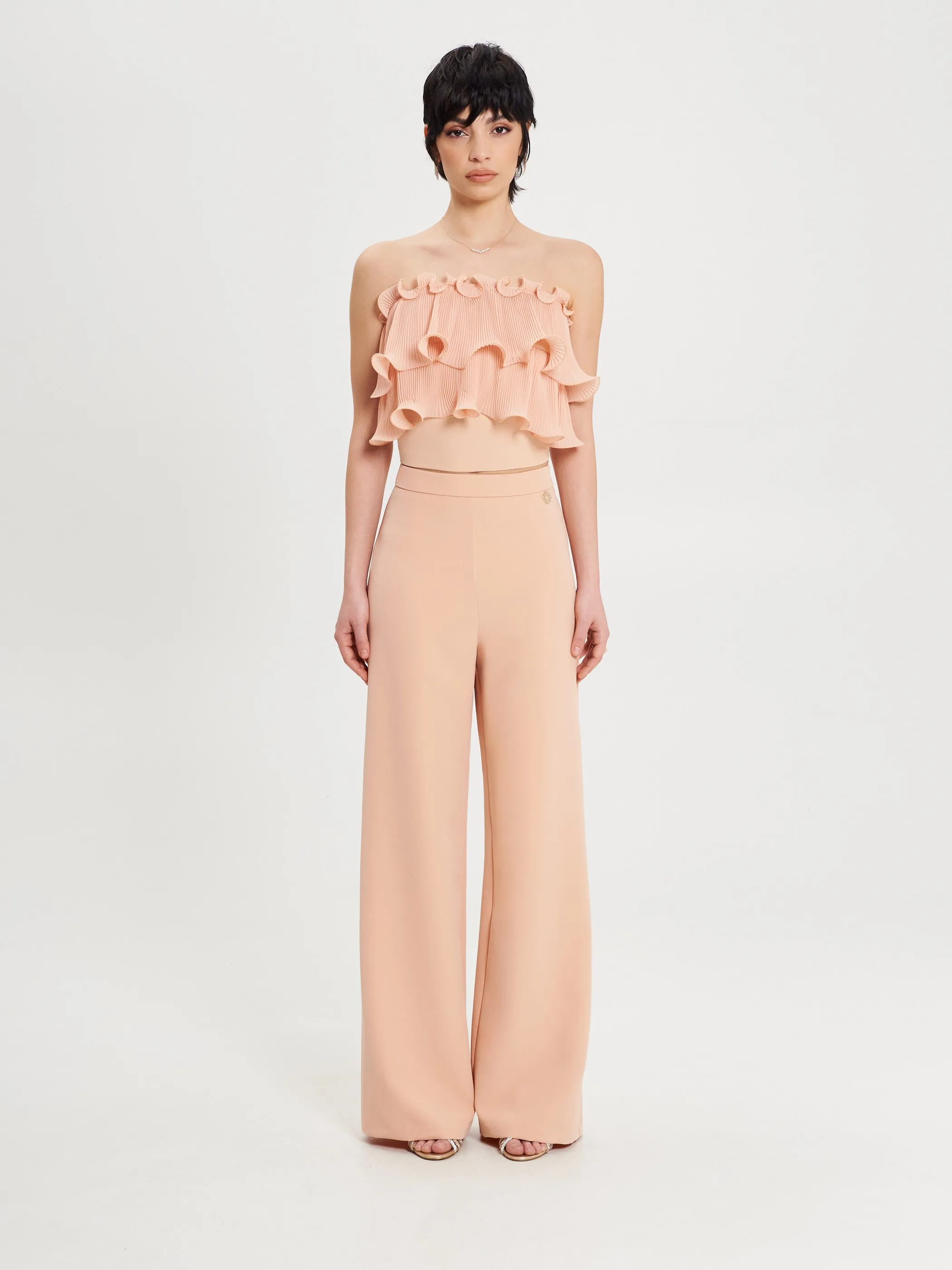 Top with Pleated Rouche