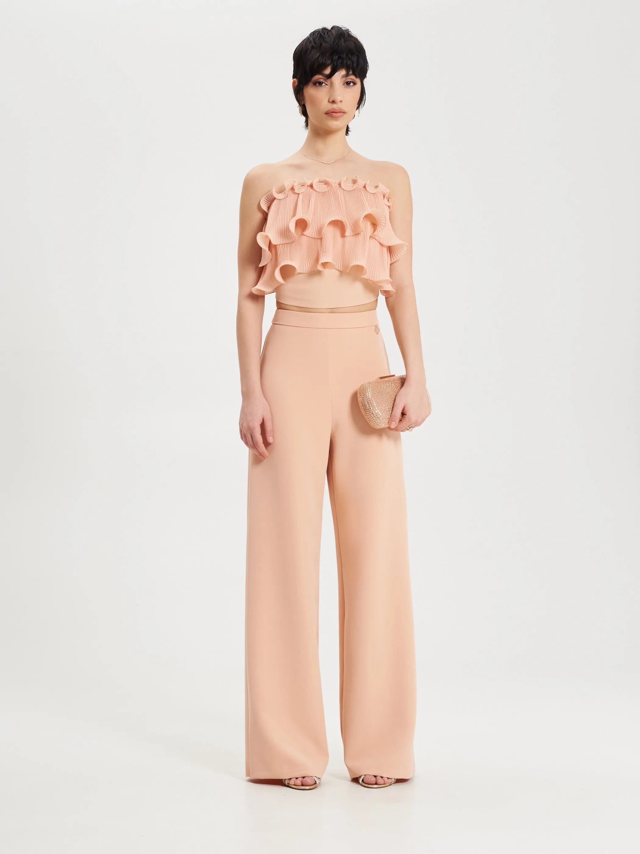 Top with Pleated Rouche