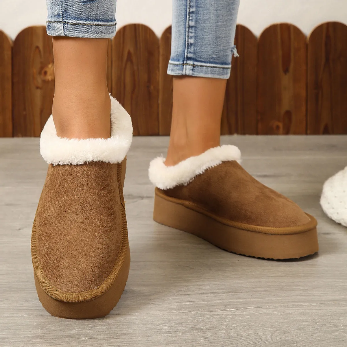 Women/Men Wool Lined Slippers