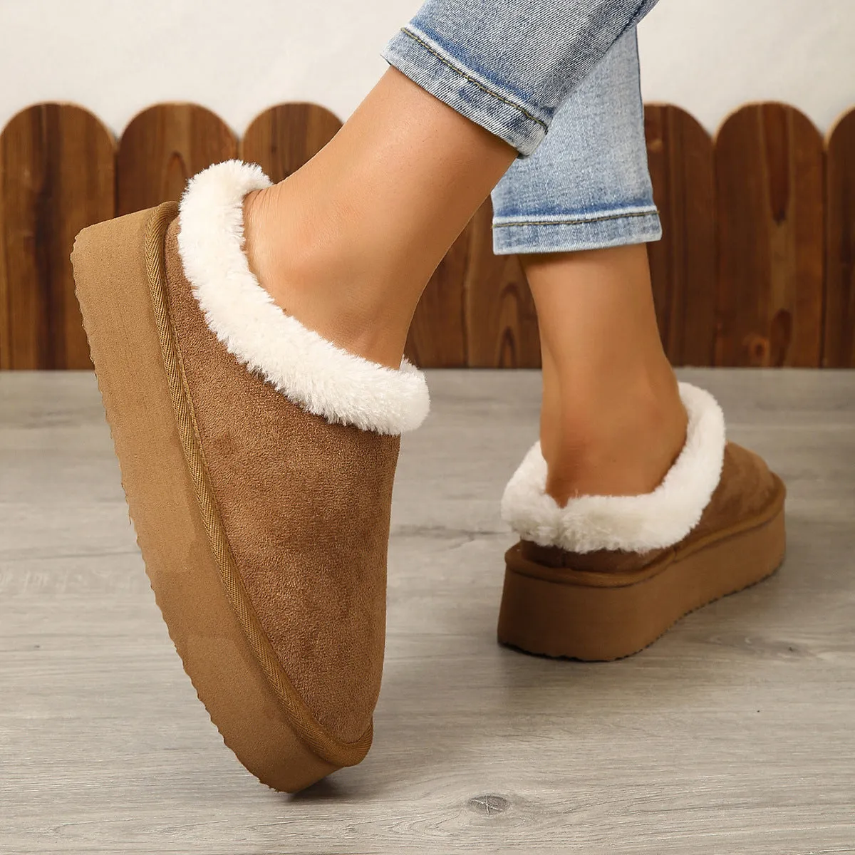 Women/Men Wool Lined Slippers