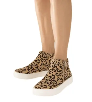 Womens High Top Leopard Sneakers Shoes